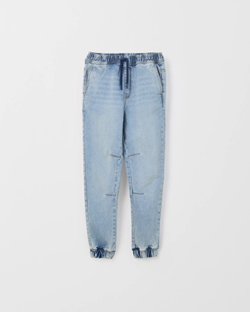 Elastic Waistband Jogger Denim Jeans
