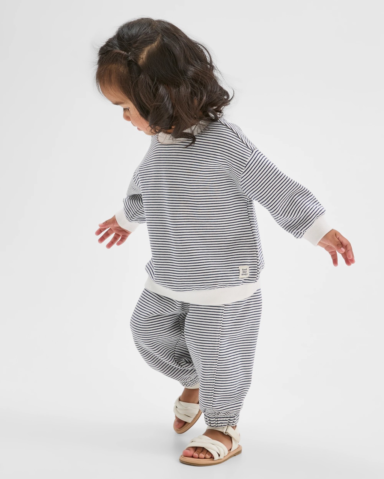 Baby Organic Cotton Striped Trackpants 3 of 5