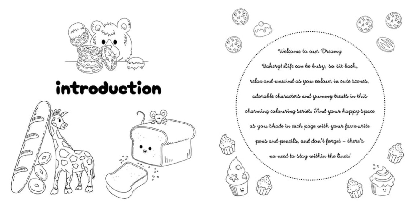 Dreamy Bakery: A Cute and Cozy Colouring Book by Ollie Brown - Book 2 of 3