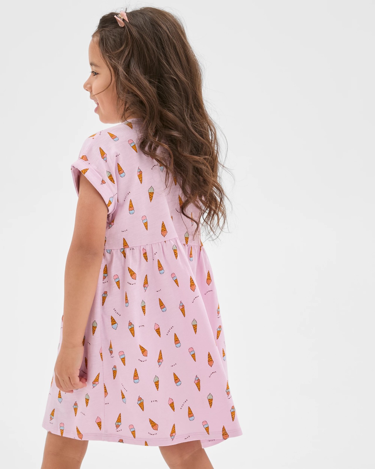 Australian Cotton Knit Dress - Purple Ice Cream AOP 4 of 6
