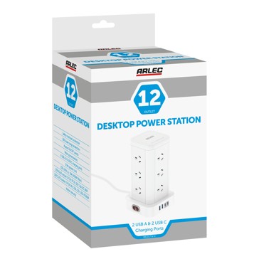 Arlec 12 Outlet Desktop Power Station