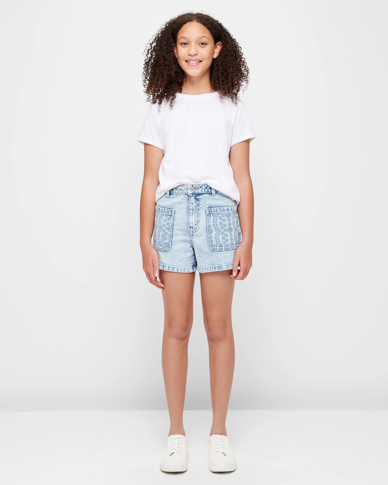 Laser Cut Denim Shorts | Target Australia