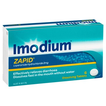 6 Pack Imodium Zapid Diarrhoea Relief Dissolving Tablets 2mg