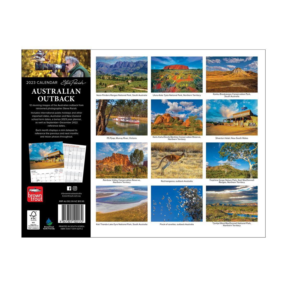 Australian Outback Steve Parish 2023 Horizontal Calendar Target