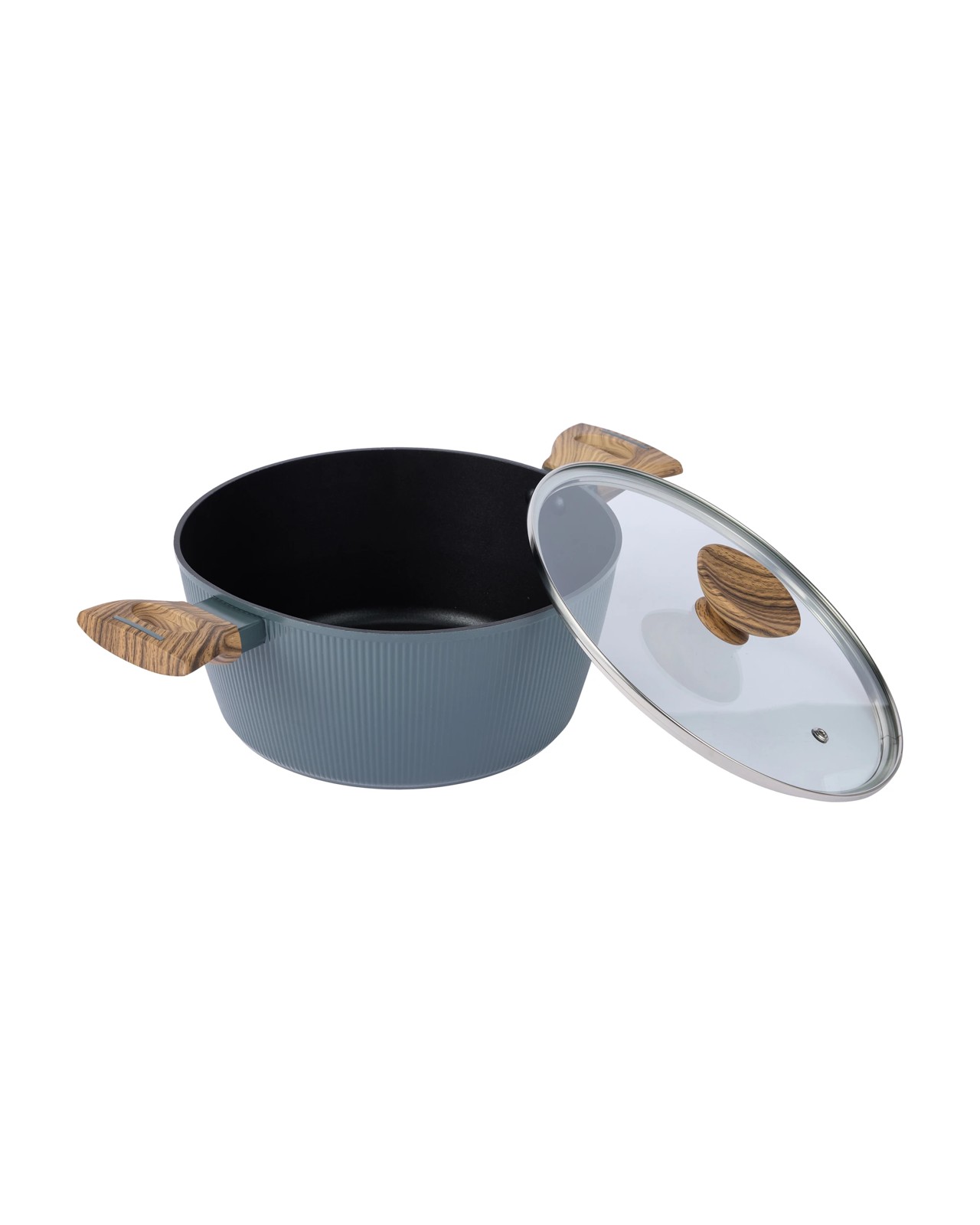 Anko 24cm Linear Wood Look Casserole 2 of 6