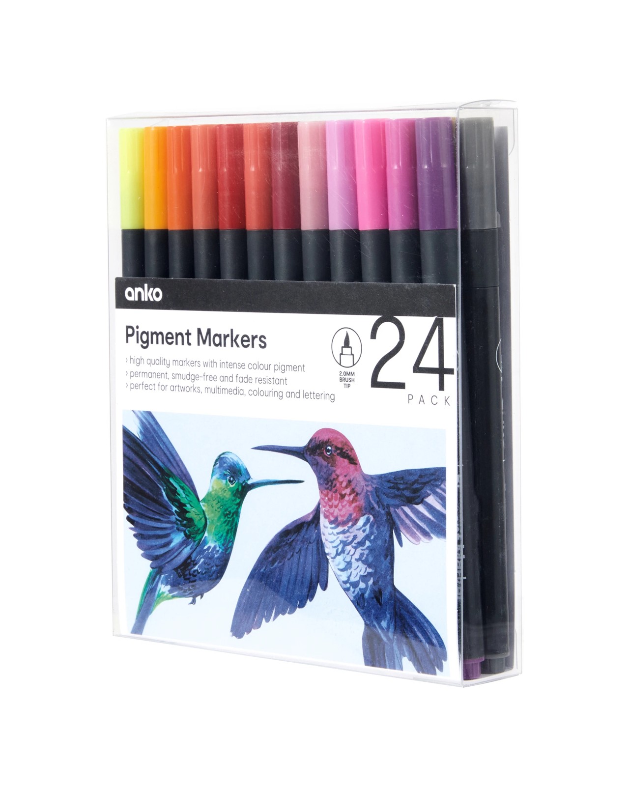 24 Pack Pigment Markers - Anko 2 of 6