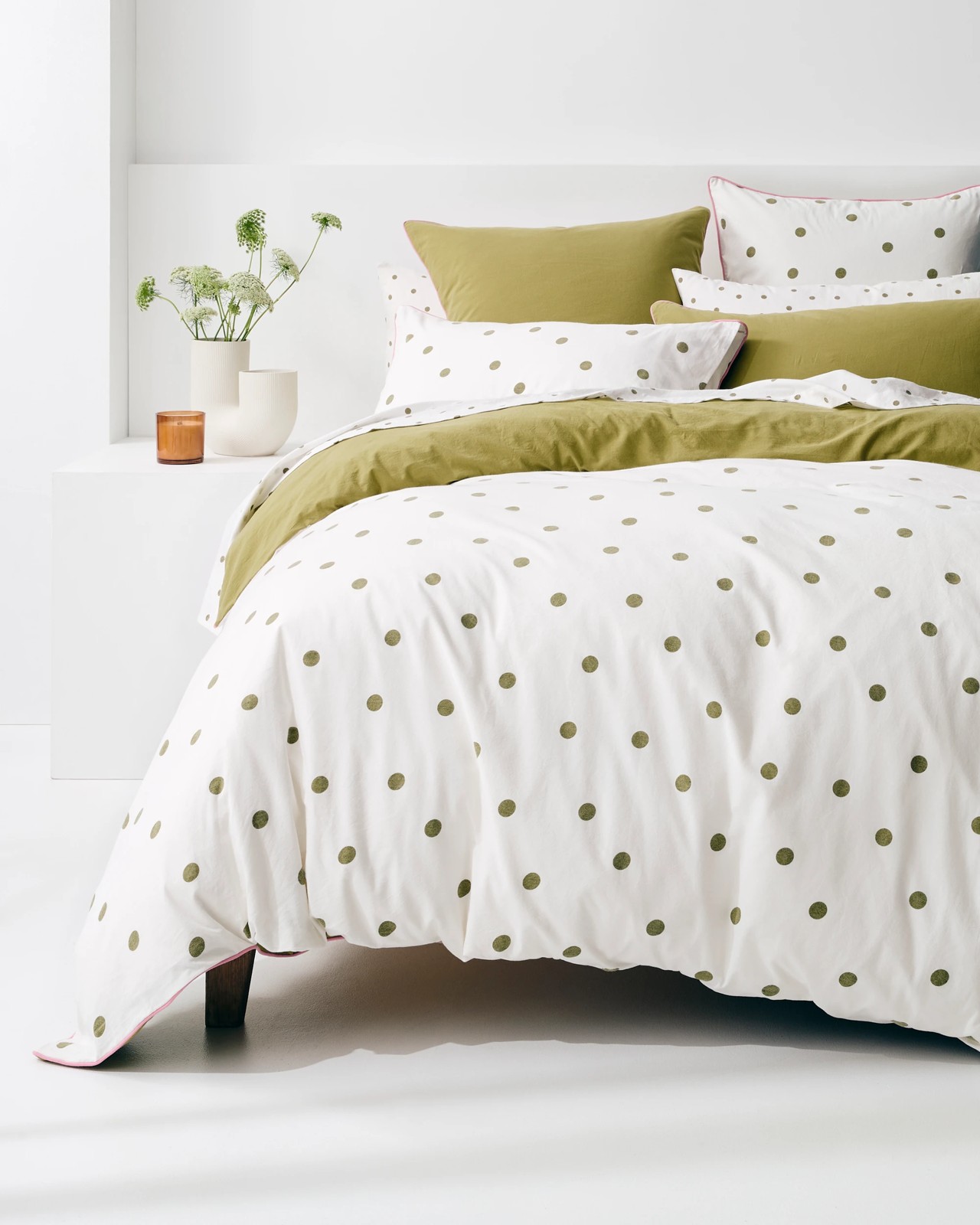 Arlo Polka Dot Stonewash Cotton Quilt Cover Set 2 of 5