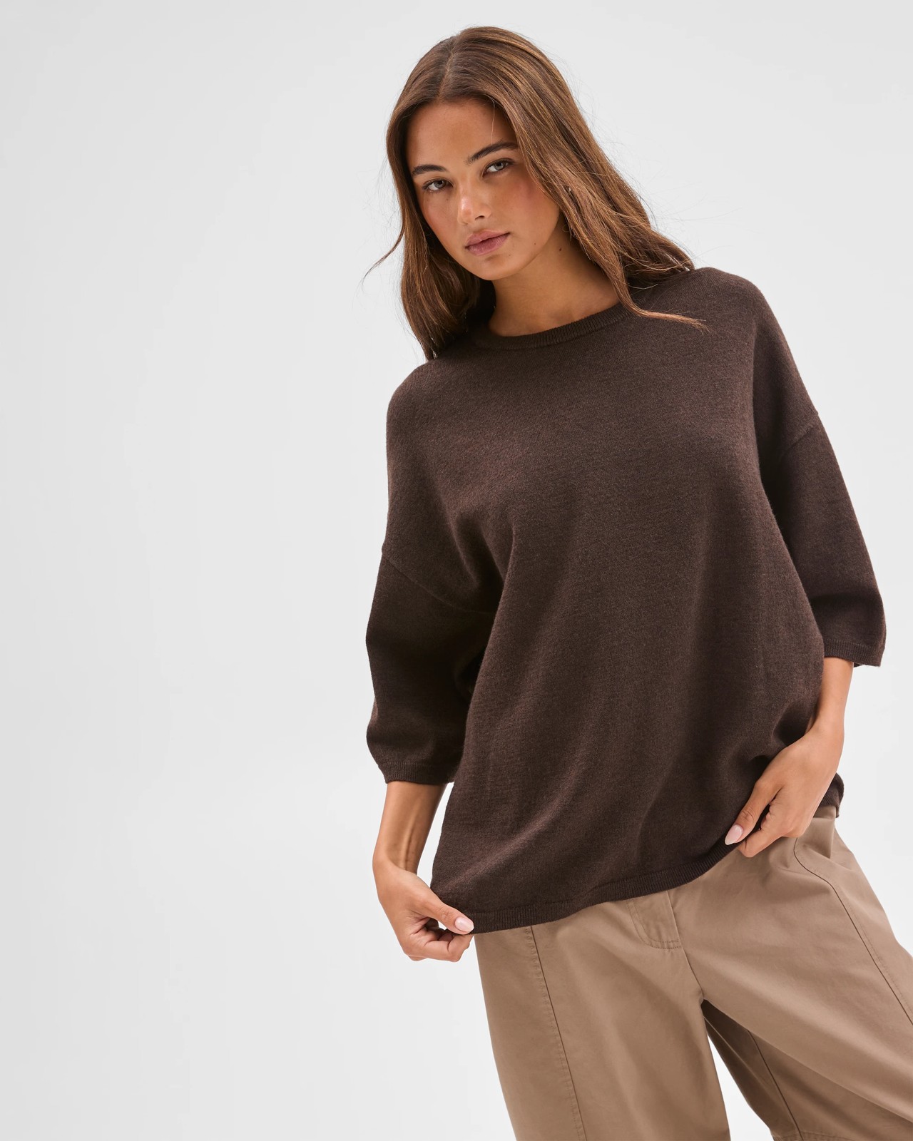 Lily Loves Knit T-Shirt - Coffee Bean 3 of 6