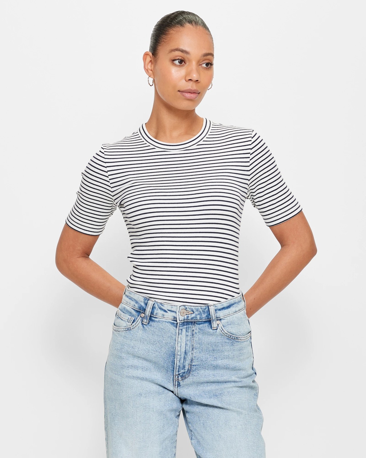 Australian Cotton Rib Layer T-Shirt | Target Australia