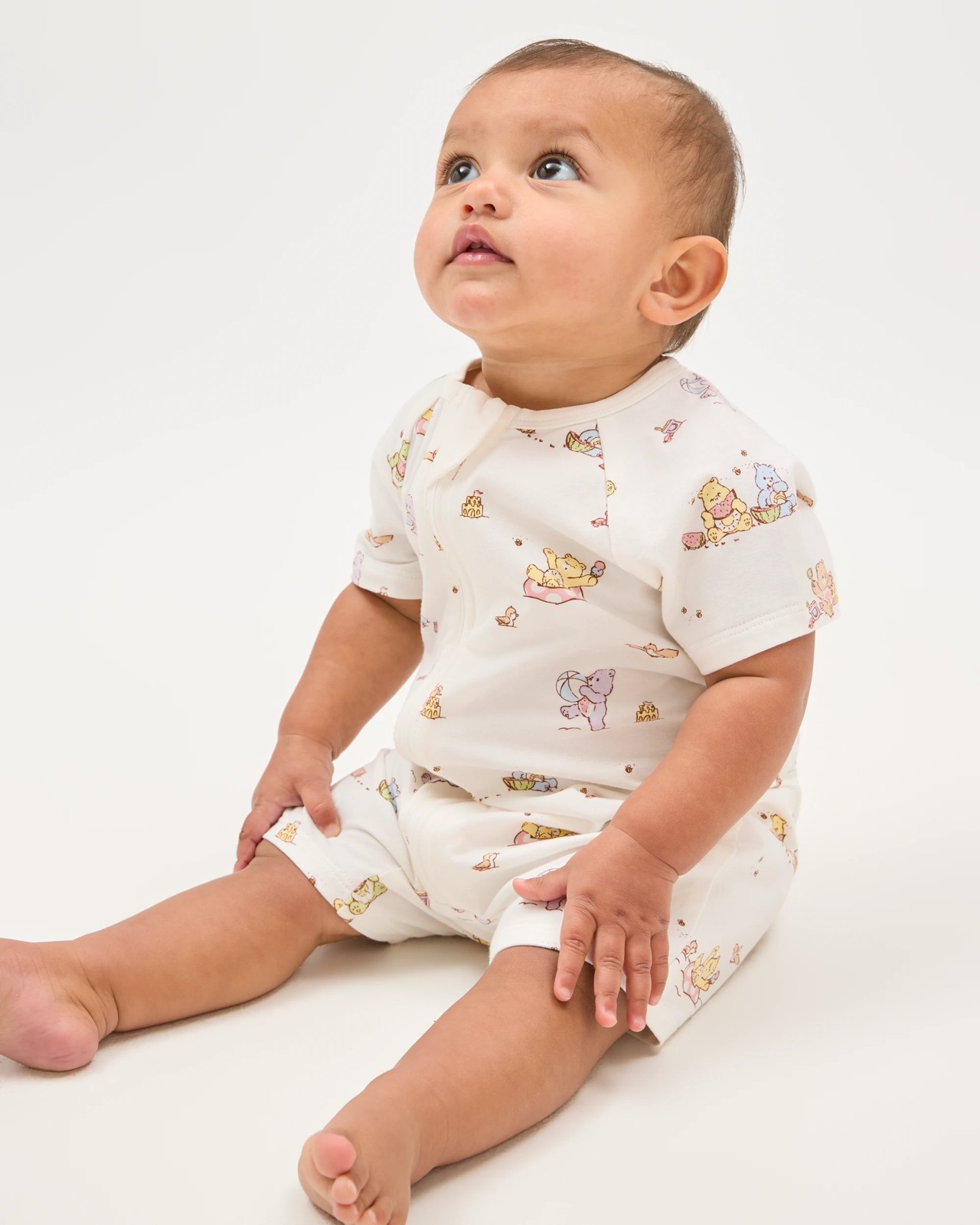 Care Bears Organic Cotton Baby Fashion Zip Romper 3 of 5