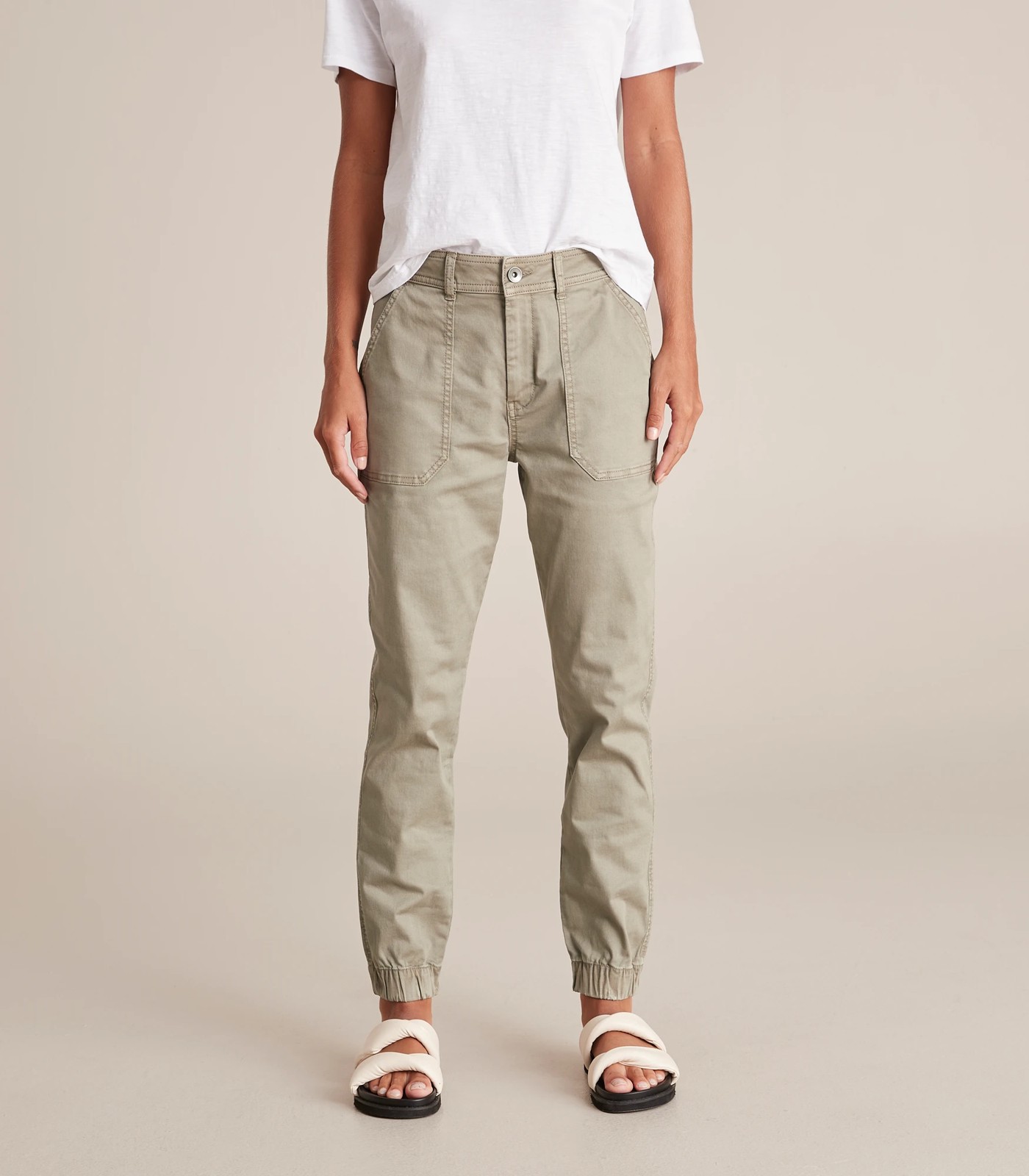 Straight Fit Utility Stretch Trousers