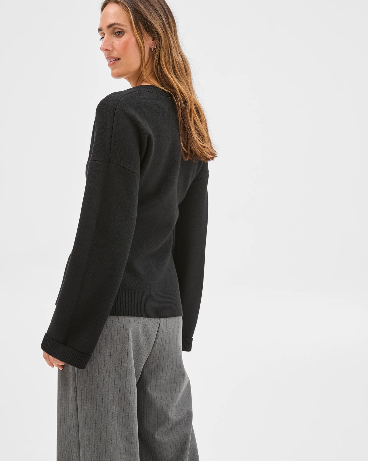 Preview Longline Knit Cardigan - Black 6 of 6