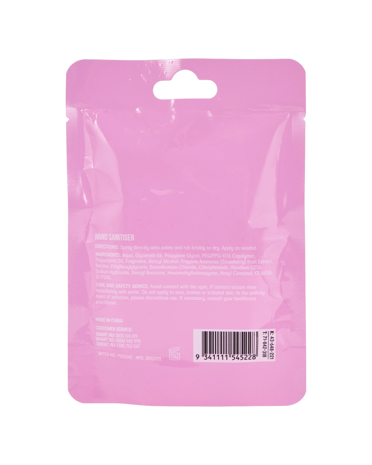 OXX Bodycare Hand Sanitiser 30ml - Strawberry Scented 6 of 6