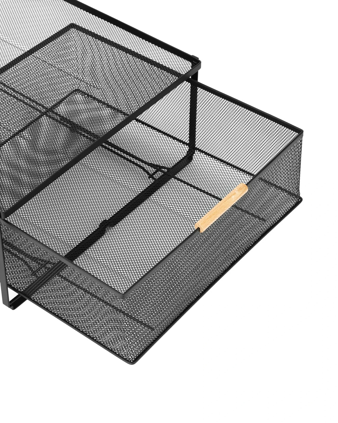 Anko 1 Drawer Wide Mesh Organiser - Black 4 of 5