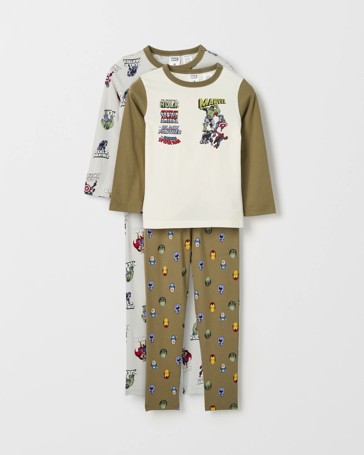 Marvel Australian Cotton 2 Pack Younger Boys Pyjama Set