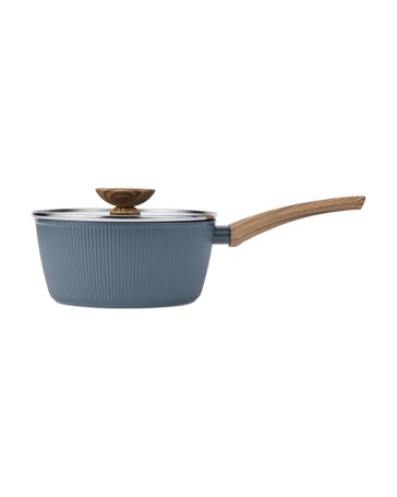 Anko 20cm Linear Wood Look Saucepan