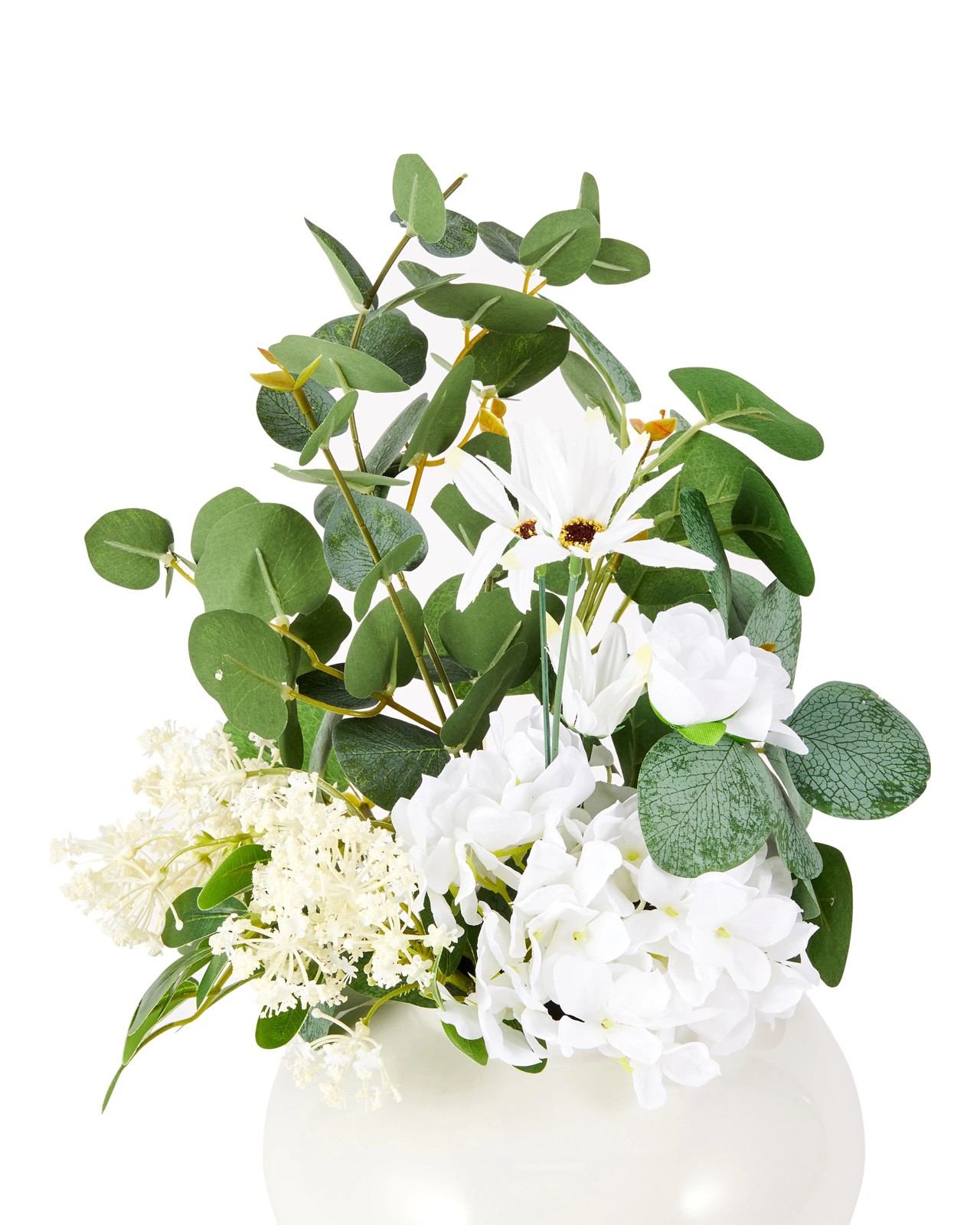 Anko Artificial White Hydrangeas In Vase 2 of 3