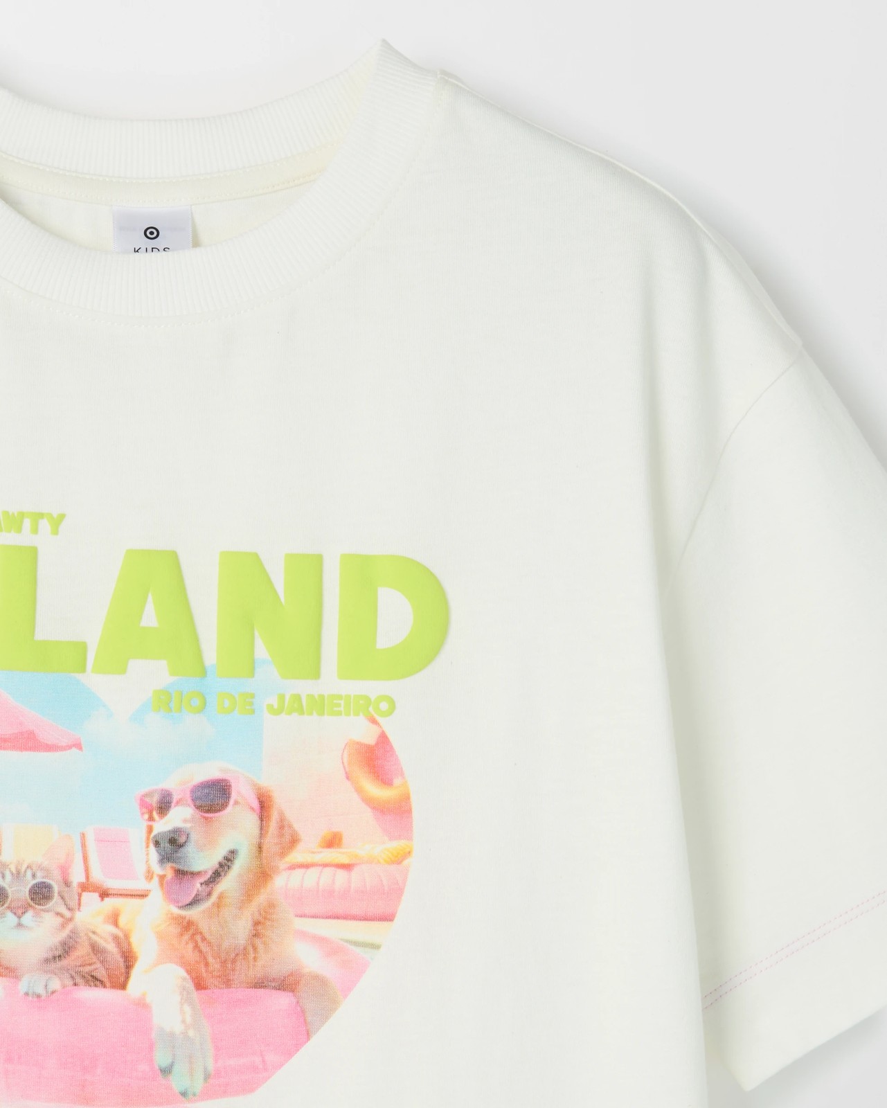 Australian Cotton Oversized T-Shirt - Island Love White 2 of 2
