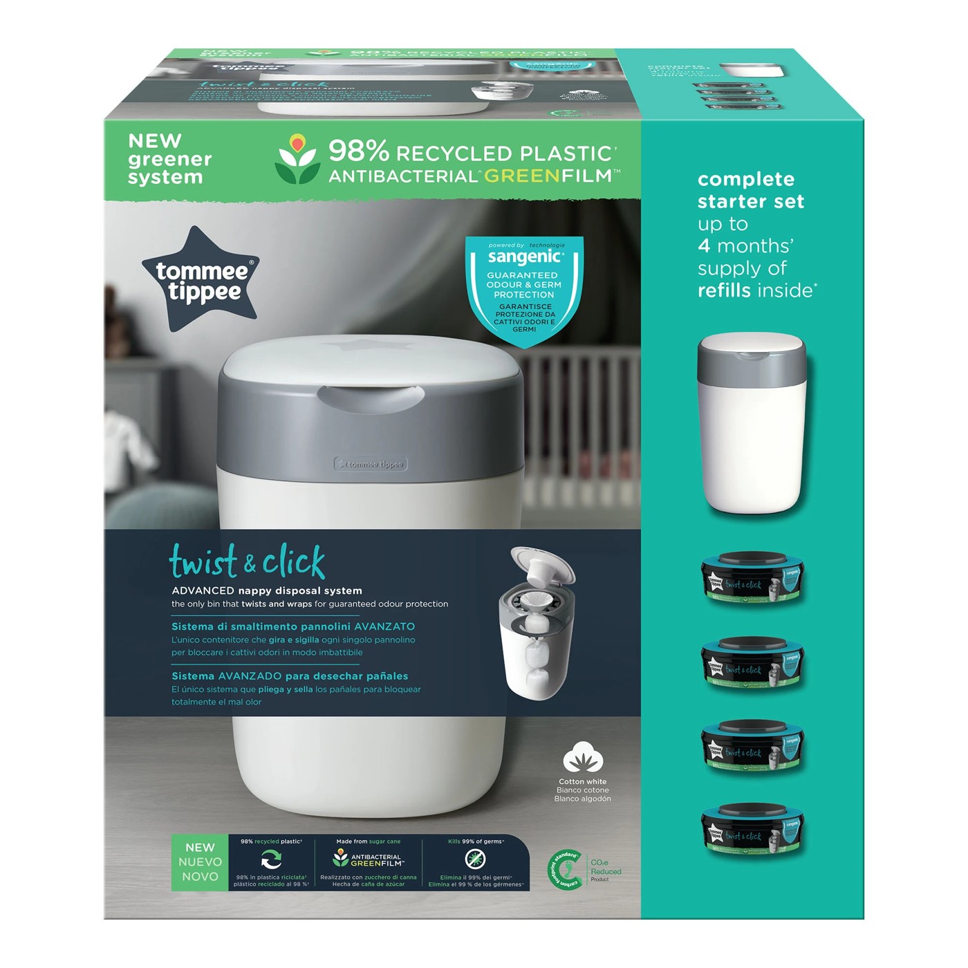 Shop Tommee Tippee Twist & Click Nappy Disposal Bin Online Melbourne at  Kiddie Country™️