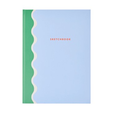 8in. x 11in. Wavy Sketchbook, Blue - Anko