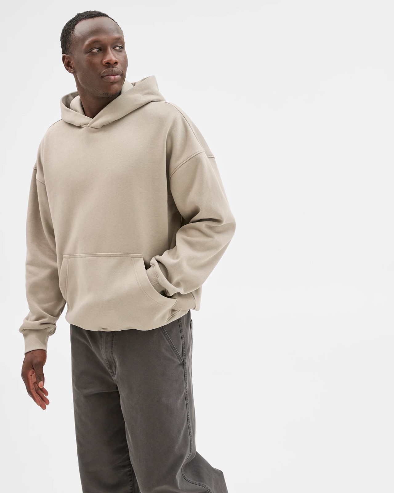 Commons Australian Cotton Blend Heavyweight Oversized Hoodie - Elephant Grey 3 of 6