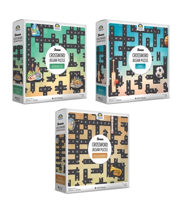 100 Piece Crown Crossword Puzzles - Assorted