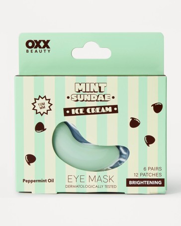 OXX Beauty 12 Piece Mint Sundae Ice Cream Eye Mask - Peppermint Extract