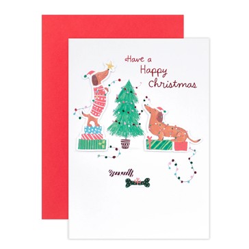 Hallmark Christmas Card - Dogs