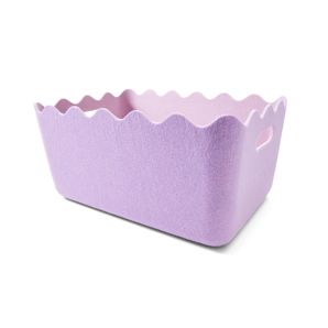 Two Tone Flat Felt Basket, Lilac - Anko product image