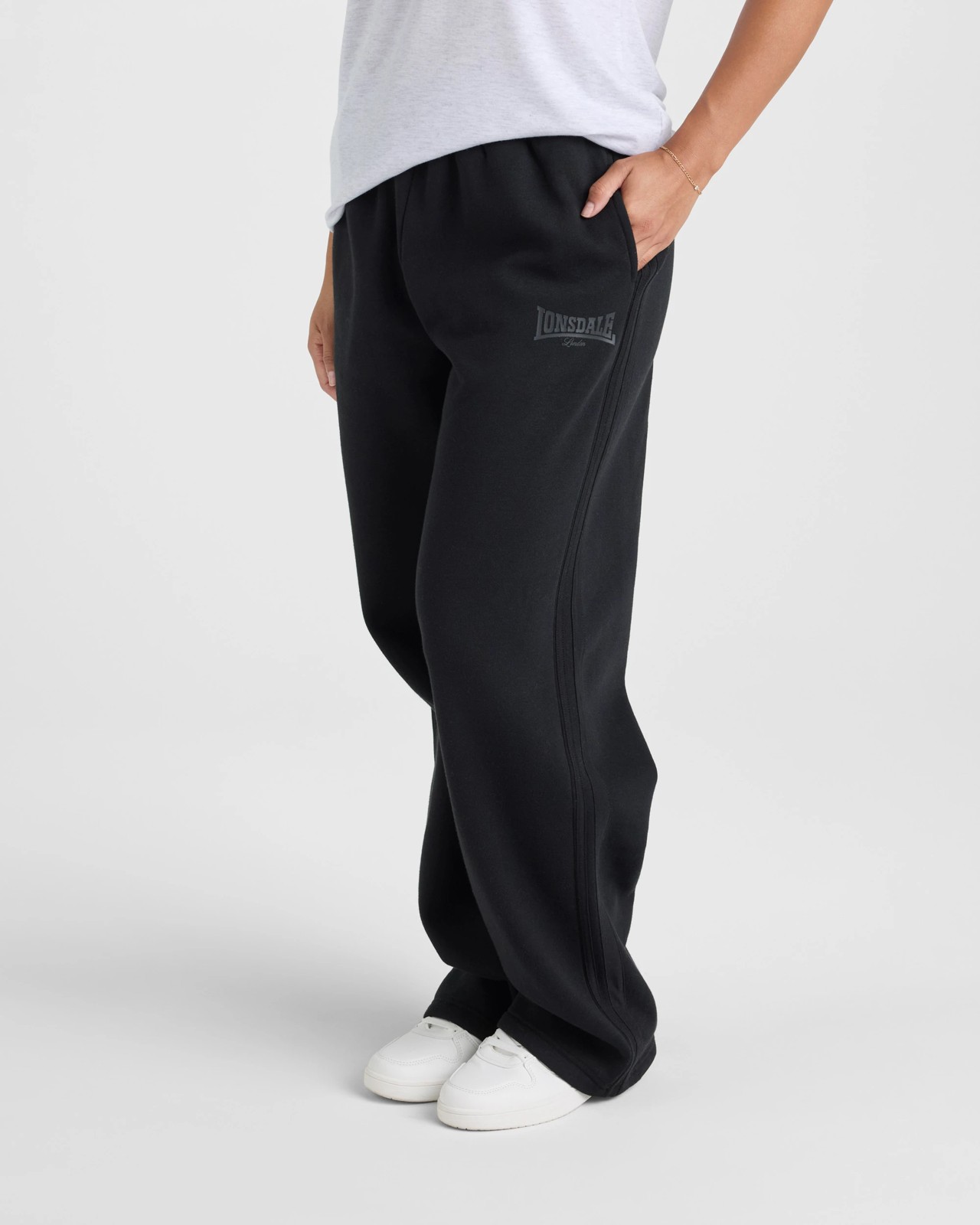 Lonsdale London Straight Leg Trackpants - Black 4 of 5