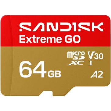 SanDisk Extreme MicroSD with MicroSDHC and MicroSDXC Adapter SQXAH - 64GB