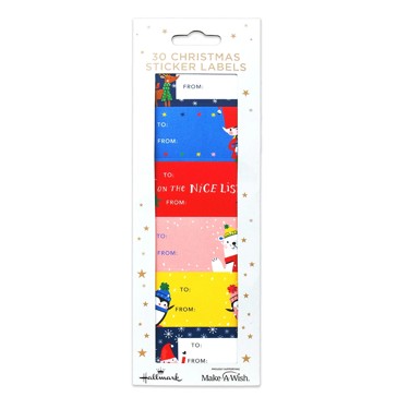 30 Pack Hallmark Christmas Sticker Labels - Jolly and Bright