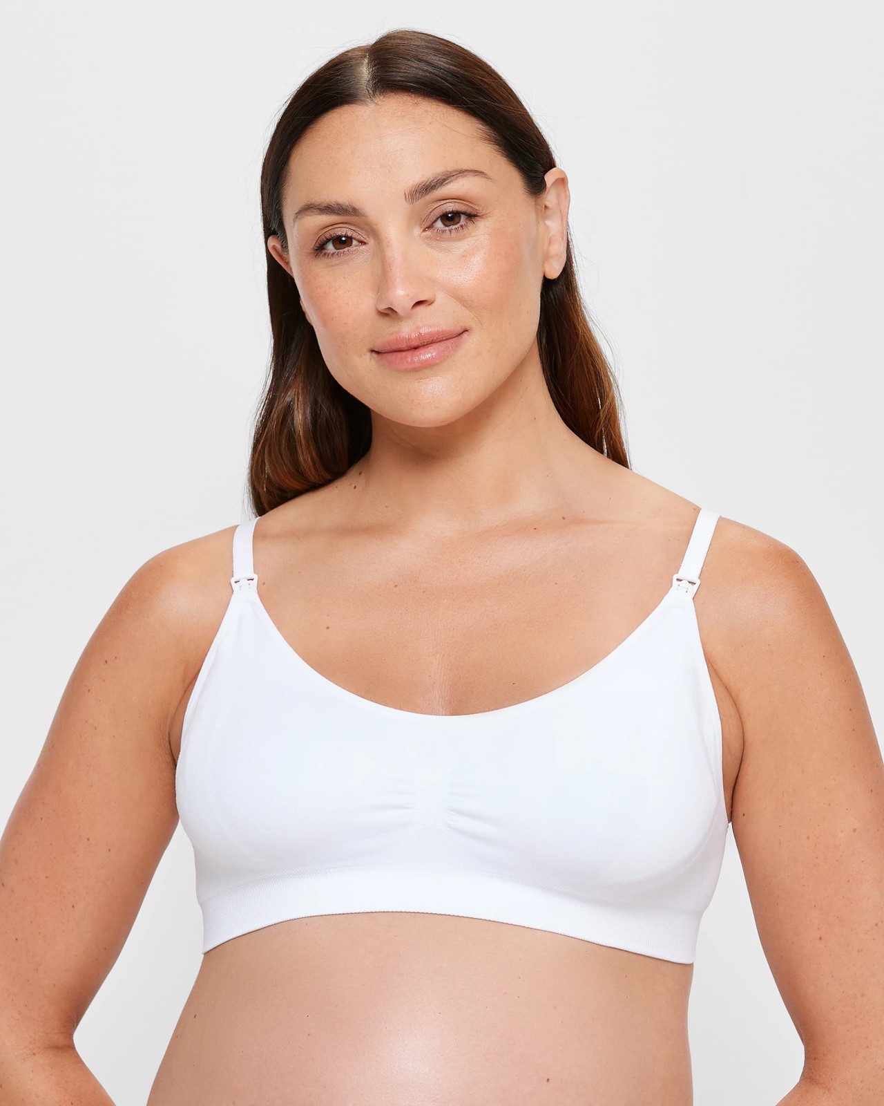 Maternity Seamfree Wirefree Bra - White