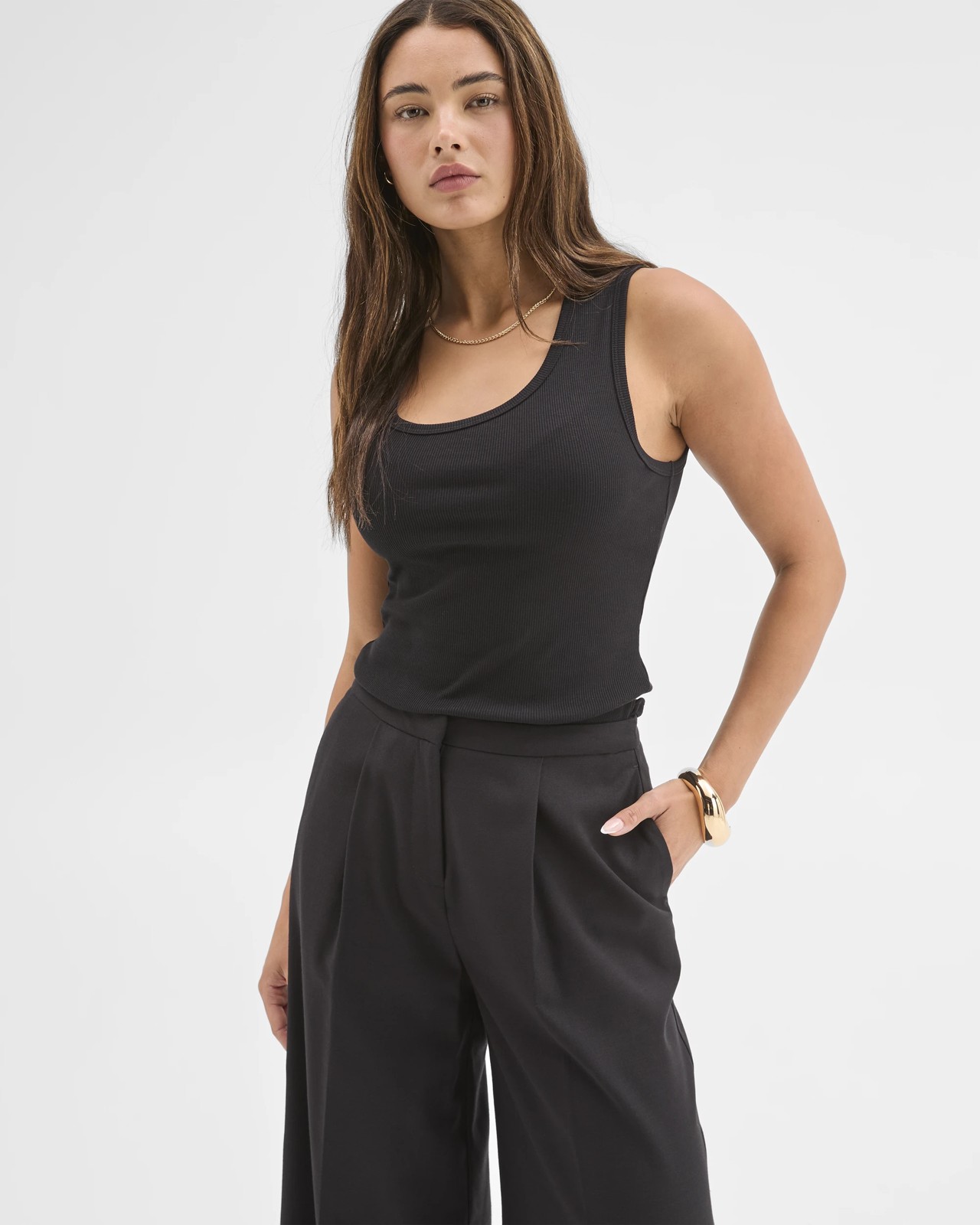 Lily Loves Wide Leg Tailored Pants - Black 4 of 6