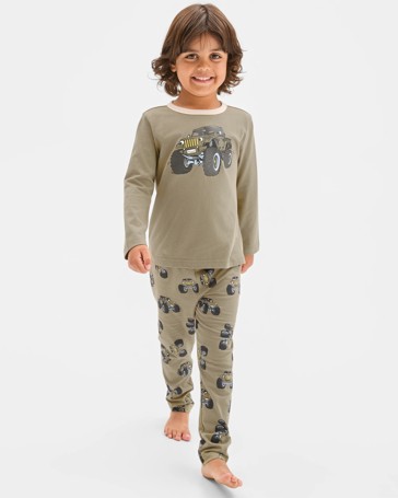 Australian Cotton 2 Pack Younger Boys Knit Pyjama Set