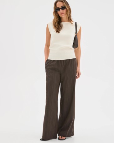 Preview Elastic Waist Tailored Pants