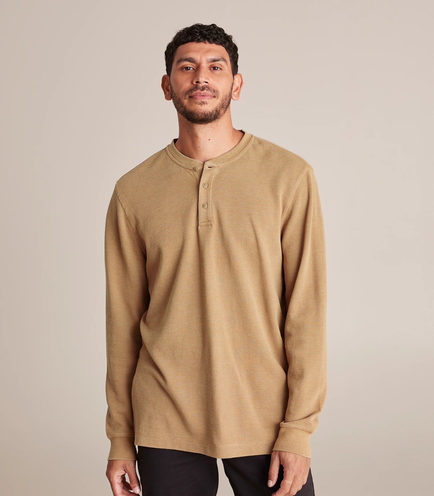 Waffle Long-Sleeve Henley - FINAL SALE