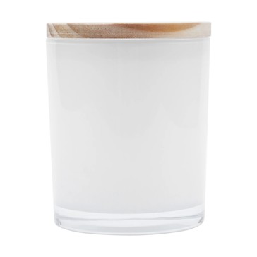 Glass Candle Jar, White - Anko