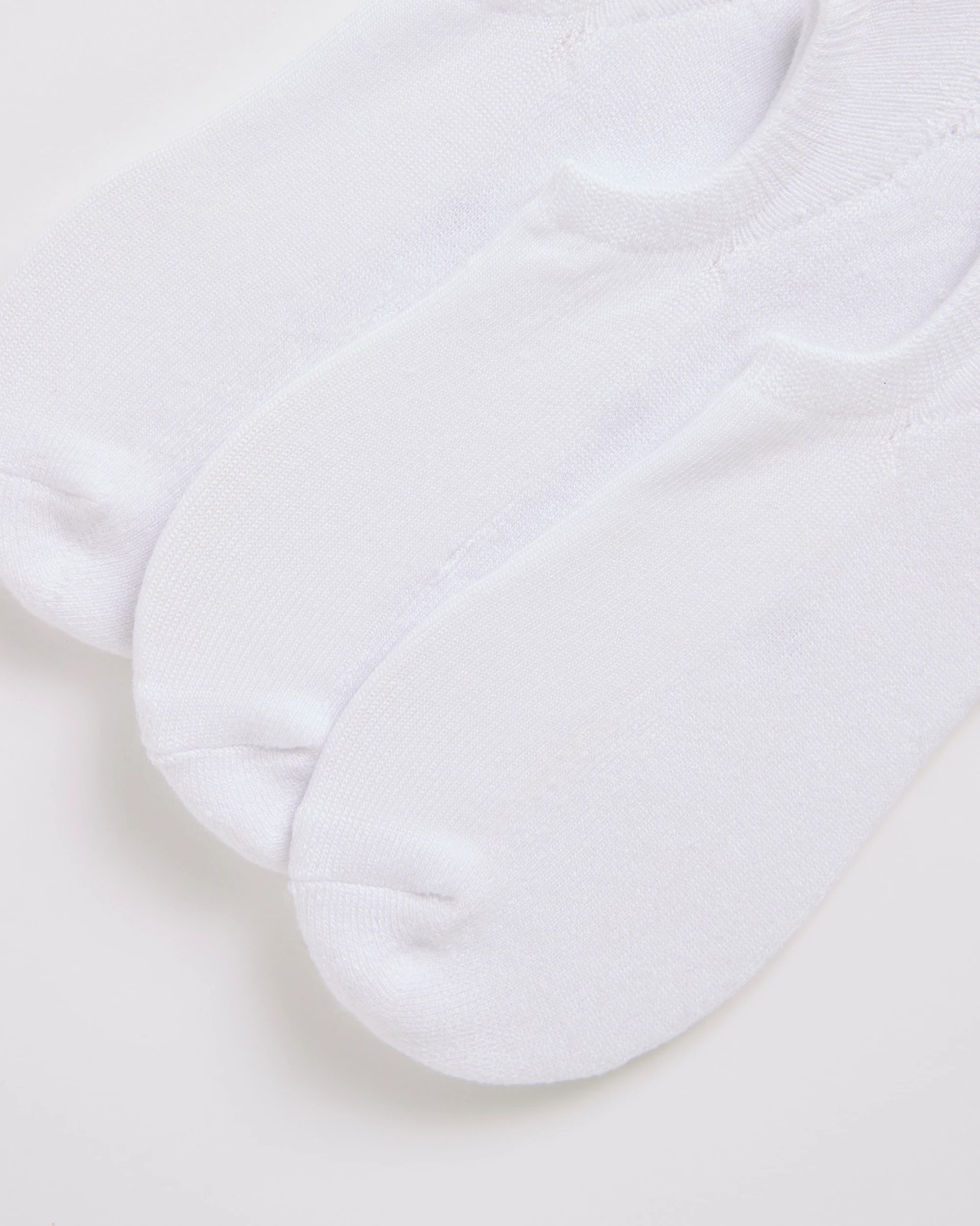 Bamboo 3 Pack No Show Socks - White 3 of 3
