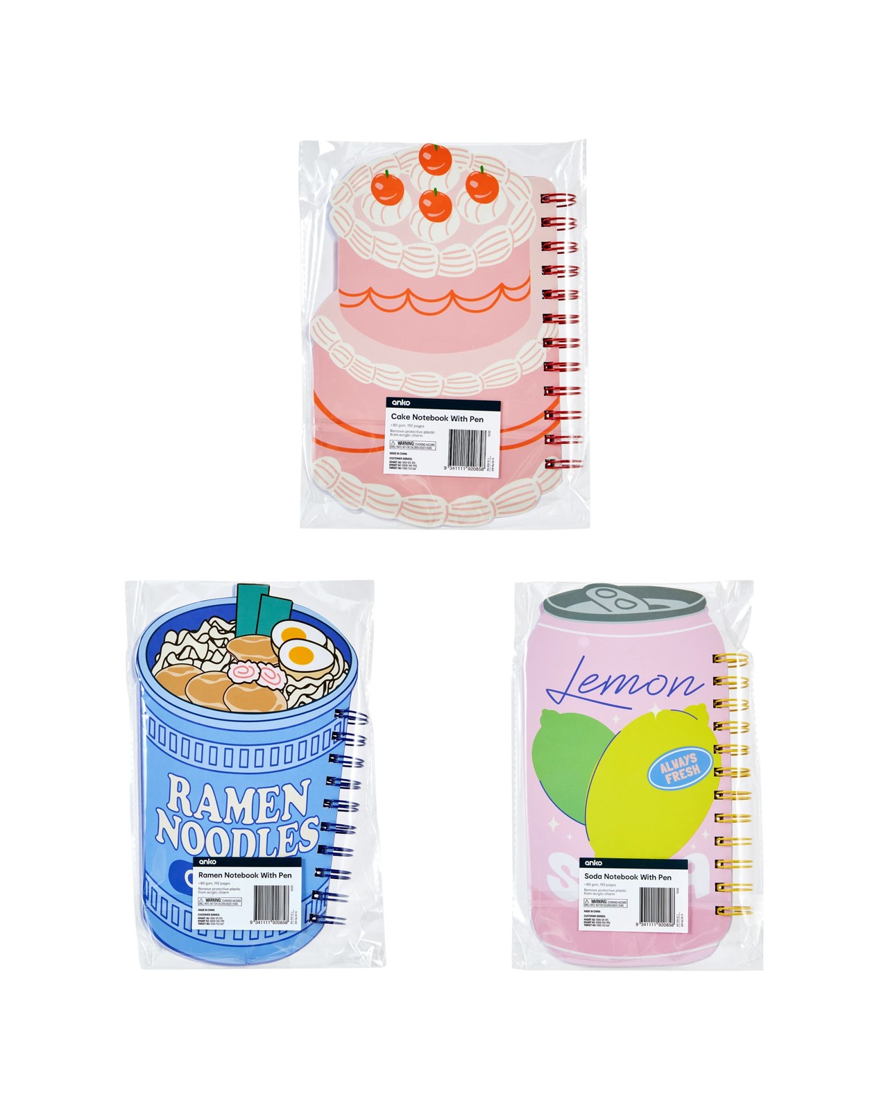 Anko Notebook Retro Food Style Hard Cover 192 Pages - Assorted 5 of 5