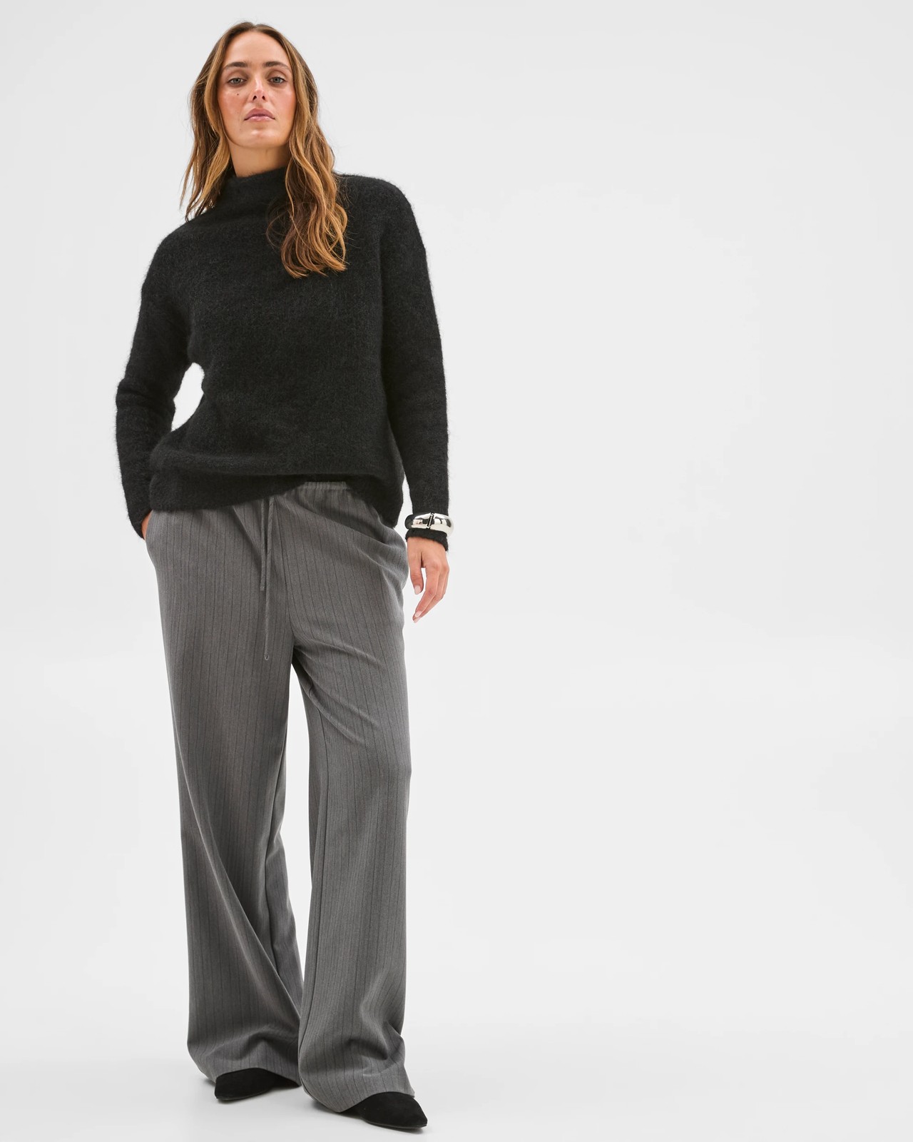 Preview Plush Mock Neck Jumper - Black 2 of 6