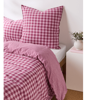 Darby Gingham Linen/Cotton European Pillowcase