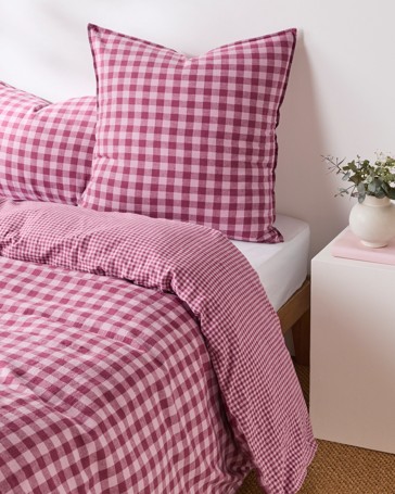 Darby Gingham Linen/Cotton European Pillowcase