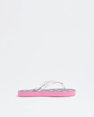 Girls Youth Floral Thongs