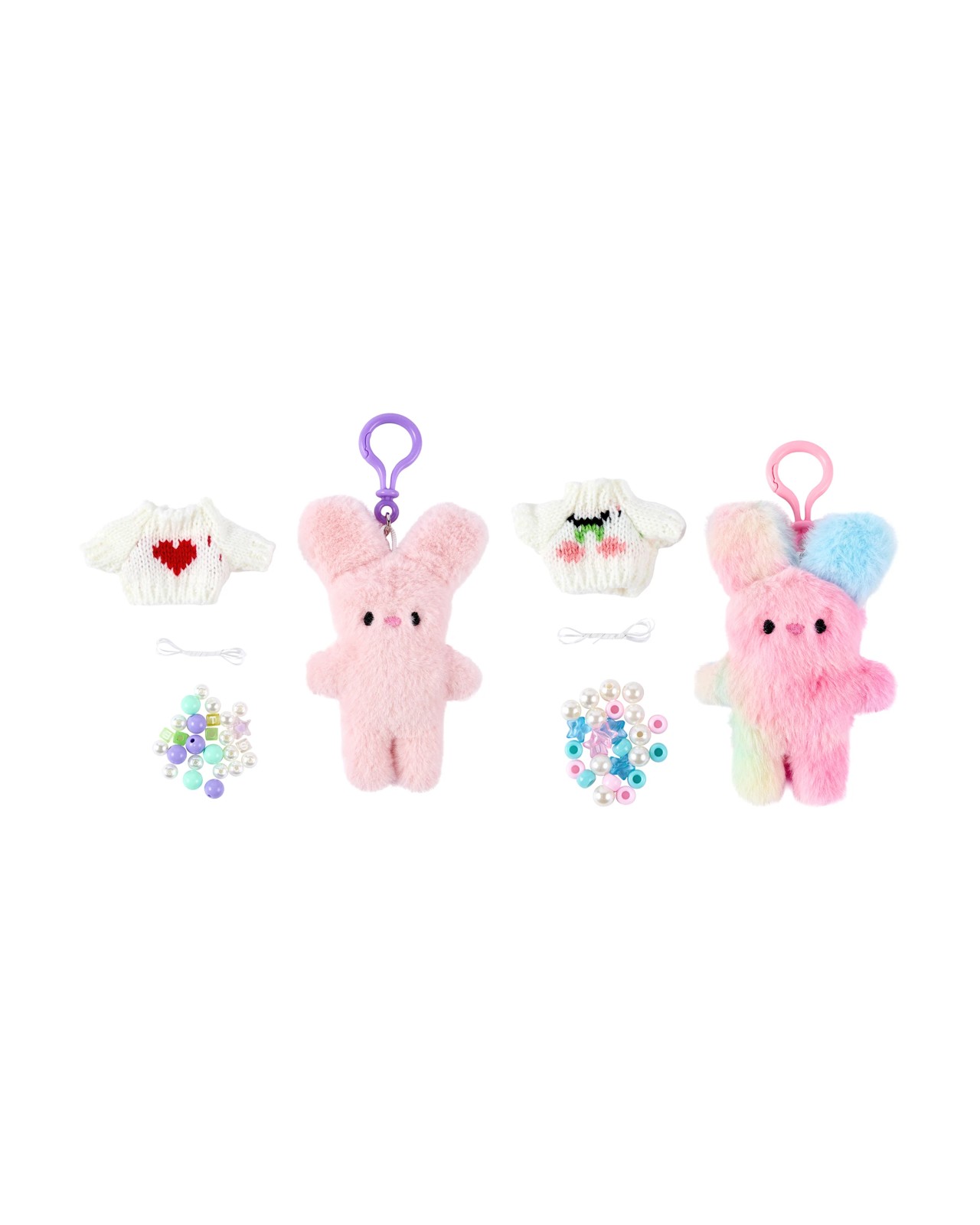 Anko 29 Piece Decorate Your Own Bunny Plush Bag Charm - Assorted 2 of 3