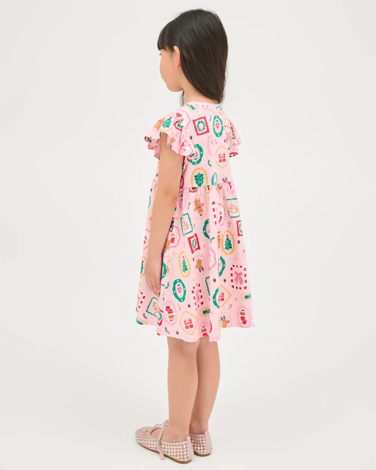 Australian Cotton Christmas Knit Dress - Pink Base Christmas 4 of 6