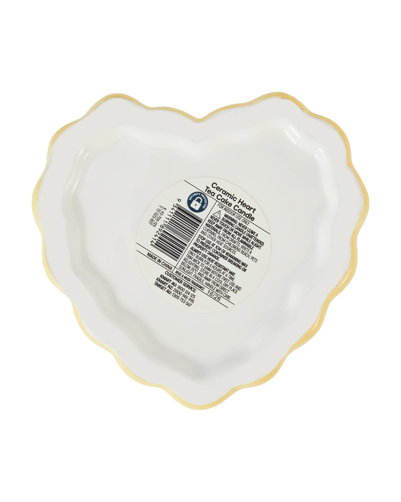 Anko Ceramic Heart Tea Cake Candle 5 of 5