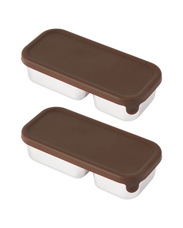 Anko 2 Pack Stainless Steel Snack Box