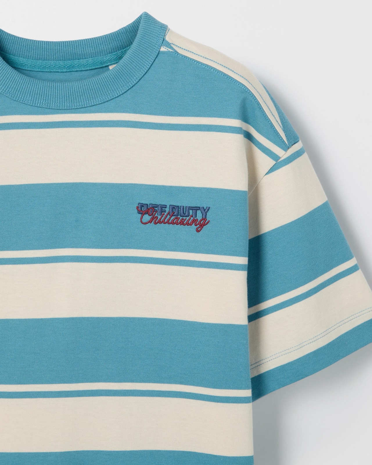 Australian Cotton Oversized Striped T-Shirt - Multi 6 of 6
