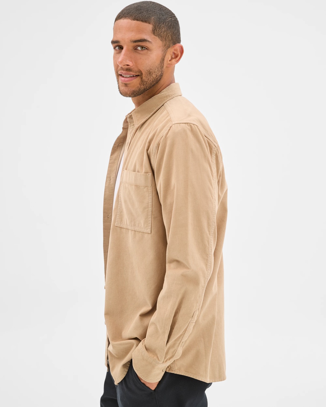 Australian Cotton Corduroy Shirt - Tan 4 of 6